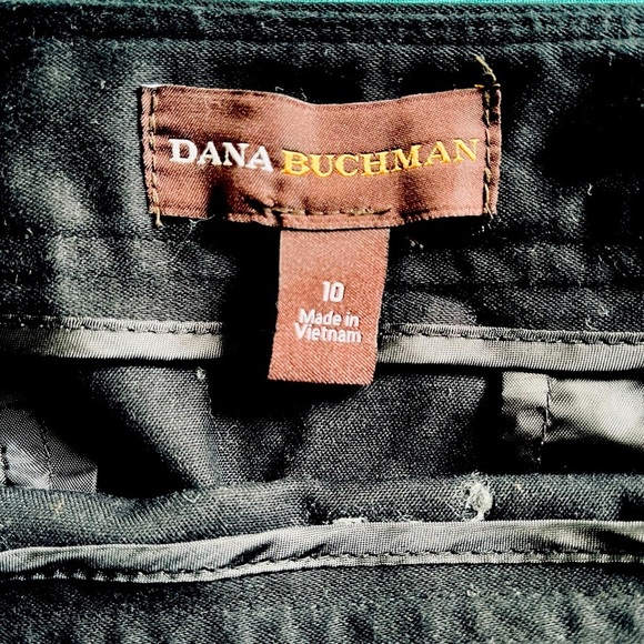 DANA BUCHMAN Women’s Black Mini Skirt. 4 Mock Pockets. Side Zip. Size 10 - Picture 3 of 7